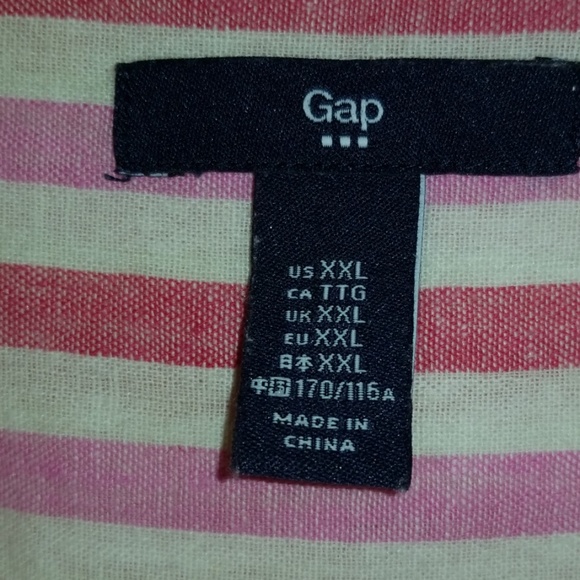 Gap Pink and White Stripe Tunic Plus Size XXL - Picture 3 of 8